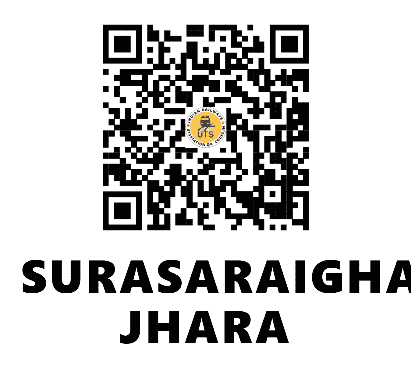 UTS QR Code for SURASARAIGHAT-JHARA - SSGJ - WC (MADHYA PRADESH)